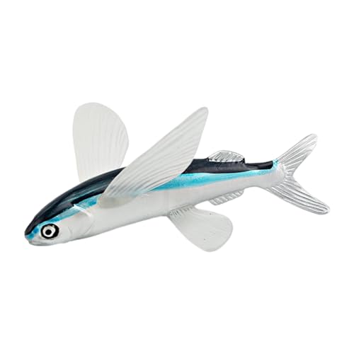 Fonowx Fisch Modell Spielzeug Simulation Meer Tier Figur Spielzeug Vorschule Lernen für Desktop-Dekoration, Fliegender Fisch von Fonowx