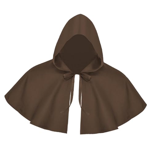 Fonowx Halloween-Umhang, Hexenumhang, Cosplay, kurzer Umhang, Outfit, sumhang mit Kapuze, Poncho, mittelalterlicher Kapuzenumhang, Hut zum, Kaffee Fonowx Halloween-Umhang, Hexenumhang, Cosplay, kurzer Umhang, Outfit, sumhang mit Kapuze, Poncho, mittelalterlicher Kapuzenumhang, Hut zum, Kaffee von Fonowx