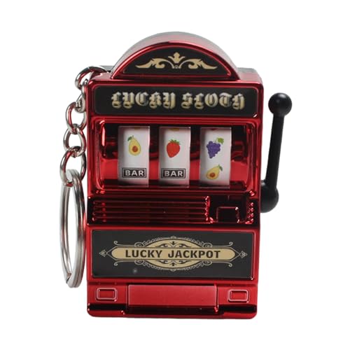Fonowx Mini Glücksspiel Spielautomat Schlüsselanhänger, Mini Casino Glücksbringer Jackpot Schlüsselanhänger, Kreativer Autoschmuck Schlüsselanhänger Kids Funny Gag Toys für Junge Männer, Rot Fonowx Mini Glücksspiel Spielautomat Schlüsselanhänger, Mini Casino Glücksbringer Jackpot Schlüsselanhänger, Kreativer Autoschmuck Schlüsselanhänger Kids Funny Gag Toys für Junge Männer, Rot von Fonowx