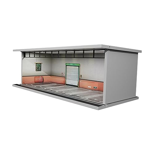 Fonowx Parkplatz-Modellauto im Maßstab 1:64 mit Licht, Druckguss-Auto-Garage-Vitrine, Garage-Vitrine, Tiefgarage von Fonowx