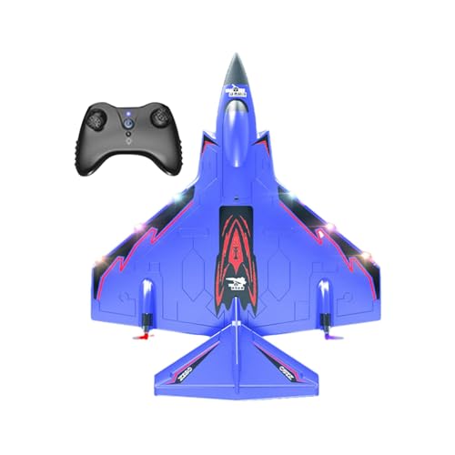 Fonowx RC-Flugzeuge, 2-Kanal-Ferngesteuerter Flugzeugkämpfer, flugbereit für Anfänger und Erwachsene, Blau von Fonowx