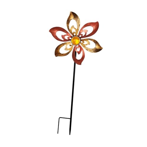 Fonowx Windspiel, dekorativer Gartenpfahl für den Außenbereich, Pastorale Mode, Metall-Windmühle, Windfänger für den Innenhof, Geschenk, Fonowx Windspiel, dekorativer Gartenpfahl für den Außenbereich, Pastorale Mode, Metall-Windmühle, Windfänger für den Innenhof, Geschenk, von Fonowx