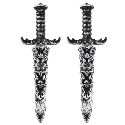 Fonyiunce 2 Stück Dolch Kunststoff, Halloween Schwerter, Dolch Piratenschwert, Dolch Spielzeugschwert Antiker Silberner Nicht Scharf Gefälschtes, Piratenparty Requisiten, Piratenschwert Aus Kunststoff Fonyiunce 2 Stück Dolch Kunststoff, Halloween Schwerter, Dolch Piratenschwert, Dolch Spielzeugschwert Antiker Silberner Nicht Scharf Gefälschtes, Piratenparty Requisiten, Piratenschwert Aus Kunststoff von Fonyiunce
