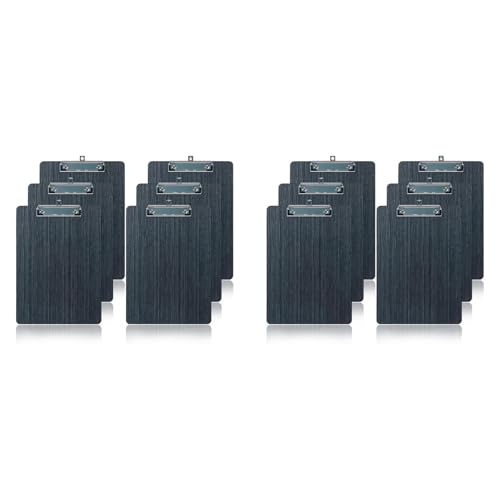 Foollusiie 12er-Pack Klemmbrett, Klemmbrett Aus, Klemmbrett im A5-Letter-Format, Memo-Klemmbrett, Akten-Klemmbrett mit Holzmaserung Foollusiie 12er-Pack Klemmbrett, Klemmbrett Aus, Klemmbrett im A5-Letter-Format, Memo-Klemmbrett, Akten-Klemmbrett mit Holzmaserung von Foollusiie