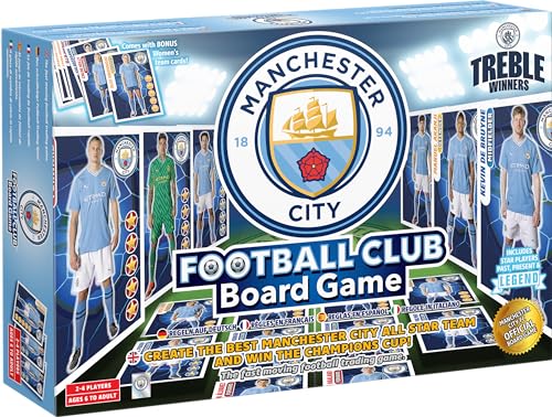 Football Billionaire Brettspiele | Familien-Brettspiele für Kinder und Erwachsene | Alter 6+ | Handels- und Familienstrategie-Brettspiel für 2-4 Spieler (Manchester City) von Football Billionaire
