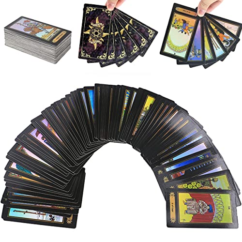 Foppla 78 Tarot-Deck mit Anleitung, klassische Tarotkarten für zukünftiges Erzählspiel, holografisches Kunstwerk für Anfänger und Profispieler Foppla 78 Tarot-Deck mit Anleitung, klassische Tarotkarten für zukünftiges Erzählspiel, holografisches Kunstwerk für Anfänger und Profispieler von Foppla