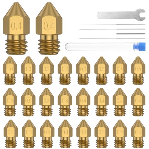 Foppla Messing 3D -Druckerdüsen Kit Effiziente Glatte 3D -Druckdüsen Effektives Leckdruckdüsen Düsen Tipps 3D -Druckdüsen präzise Schneidendruckdüsen für DIY geeignet Foppla Messing 3D -Druckerdüsen Kit Effiziente Glatte 3D -Druckdüsen Effektives Leckdruckdüsen Düsen Tipps 3D -Druckdüsen präzise Schneidendruckdüsen für DIY geeignet von Foppla
