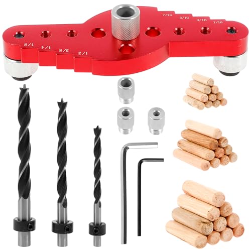 Foppla Selbst zentrierender Sciber Dowel Jig Kit Aluminiumlegierung vertikaler Loch Bohr Jig präzise Holzdübelbohranleitung 2 in 1 Stanzloch -Locator mit Holzdübelstift für Holzbearbeitung Foppla Selbst zentrierender Sciber Dowel Jig Kit Aluminiumlegierung vertikaler Loch Bohr Jig präzise Holzdübelbohranleitung 2 in 1 Stanzloch -Locator mit Holzdübelstift für Holzbearbeitung von Foppla