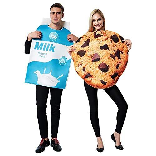 Halloween Paare Kostüme - Kekse Und Milch Cosplay -kostüm Halloween Verkleiden Lustige Kostüme Für Erwachsene Männer Frauen von Fopytu