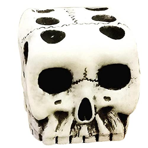 Halloween Skull Dice 3D Skelett Face Gaming Würfel Würfel Harz Schädel Würfel Scary Cube Würfel Für Club Pub Halloween Partyspiele von Fopytu