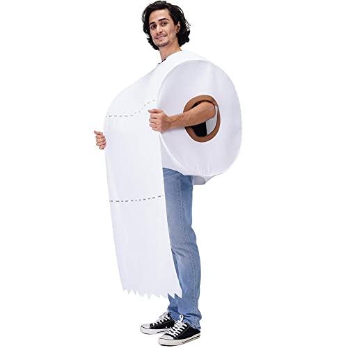Toilettenpapier Rolle Halloween -kostüm Für Erwachsene, Lustige Große Rolle Toilettengewebe -cosplay -kostüm Für Männer Und Frauen Toilettenpapier Rolle Halloween -kostüm Für Erwachsene, Lustige Große Rolle Toilettengewebe -cosplay -kostüm Für Männer Und Frauen von Fopytu