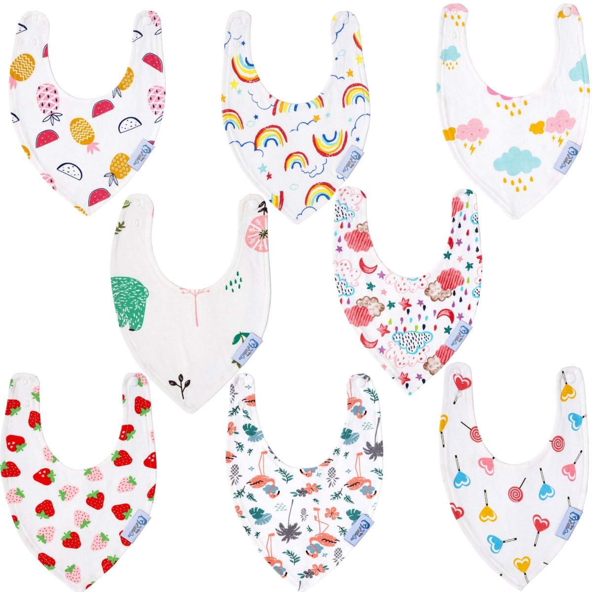 Baby-Lätzchen aus Baumwolle, 8er-Pack - Mädchen von For Your Little One