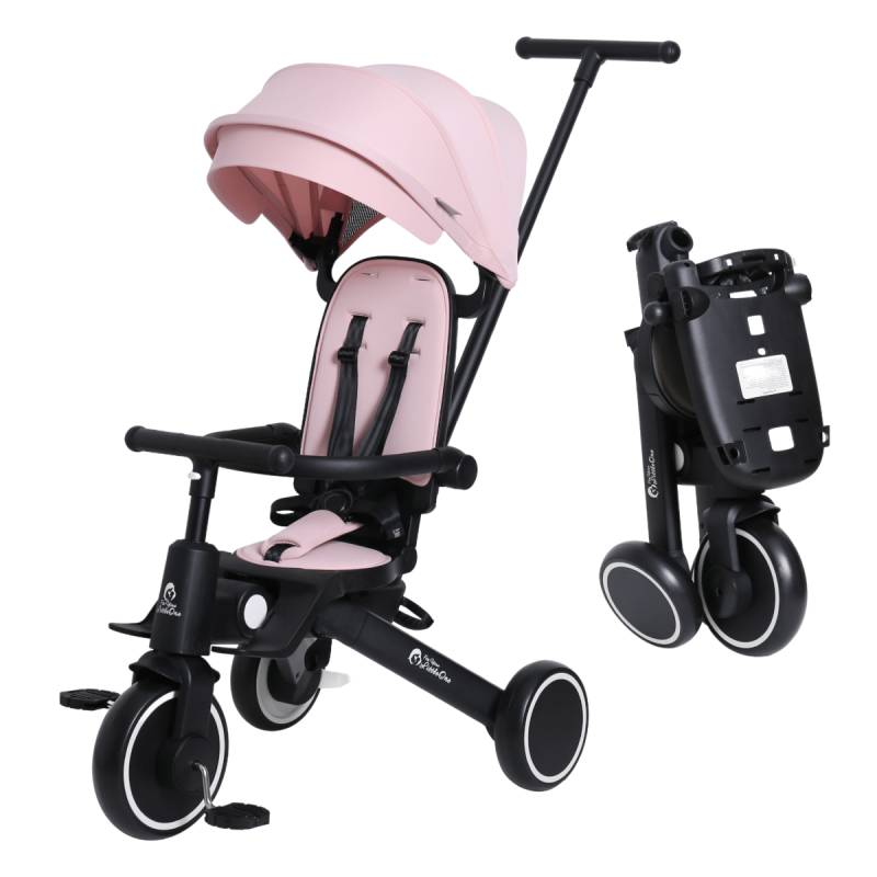 Foryourlittleone Xplor 6 in 1 Faltbares Dreirad - Pastellrosa (10 Monate-5 Jahre) von For Your Little One