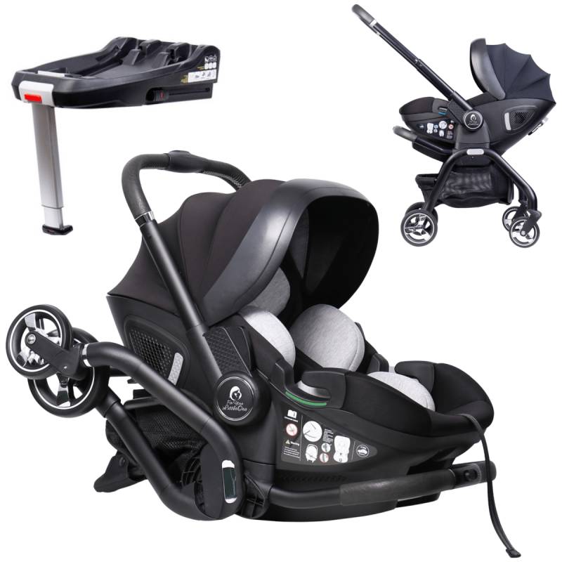 Für Ihr Kleines: Qubi Babyschale, Kinderwagen und Basis – Eclipse Black von For Your Little One