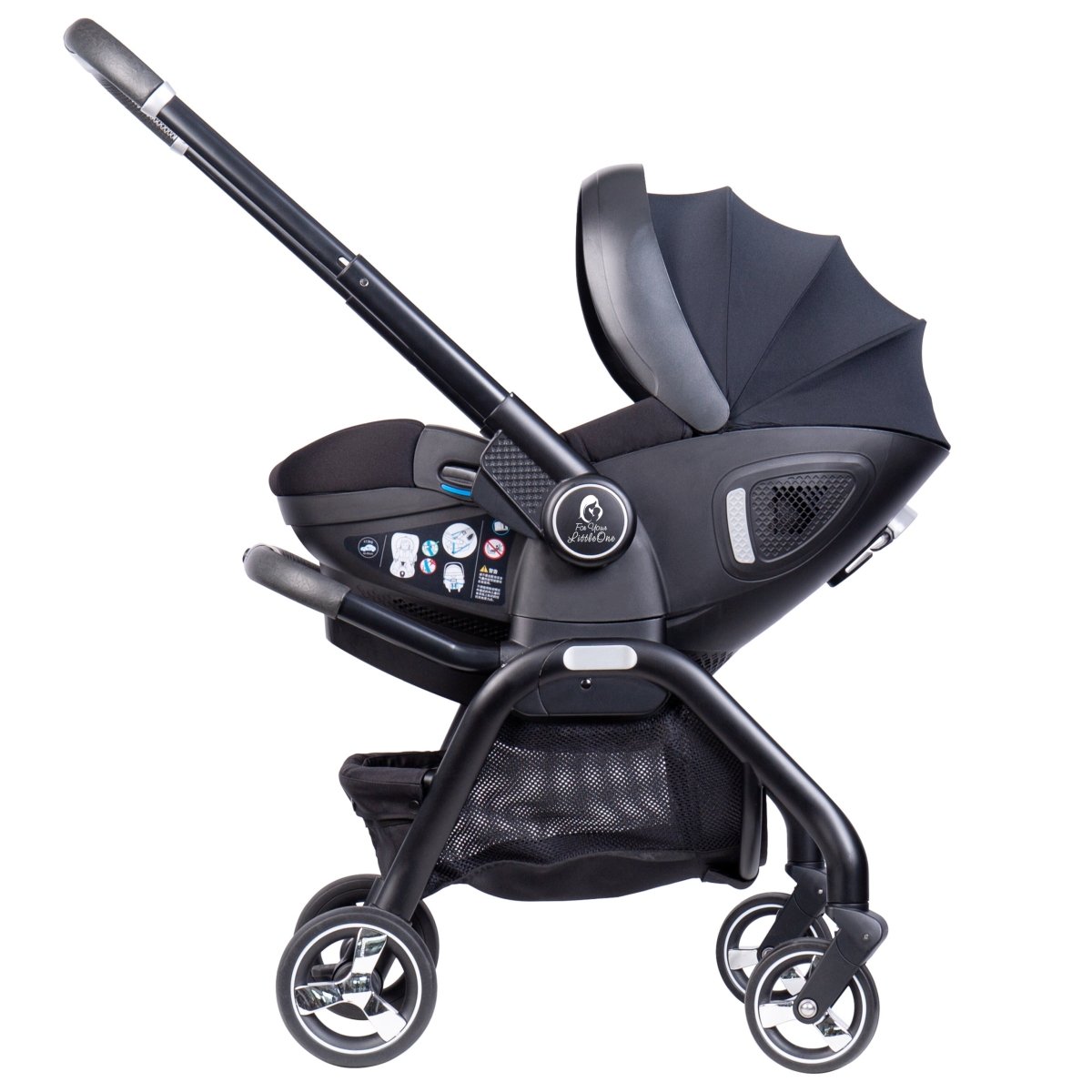 Für Ihr Kleines: Qubi Babyschale & Kinderwagen – Eclipse Black von For Your Little One