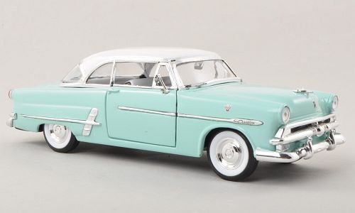 Ford Crestline Victoria, Mint/Weiss, 1953, Modellauto, Fertigmodell, Welly 1:24 von Ford