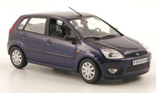 Ford Fiesta, met.-dkl.-blau, 5-Türer, 2002, Modellauto, Minichamps 1:43 von Ford