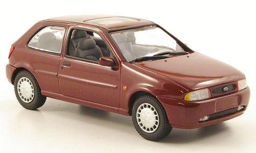 Ford Fiesta MKIV, met.-dkl.-rot, 3-Türer, 1996, Modellauto, Fertigmodell, Minichamps 1:43 von Ford