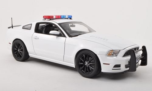 Ford Mustang Boss 302, Police, Polizei (USA), weiss , 2013, Modellauto, Fertigmodell, Shelby Collectibles 1:18 von Ford