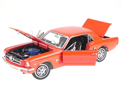 Ford Mustang Coupe, rot, 1964, Modellauto, Fertigmodell, Welly 1:18 von Ford