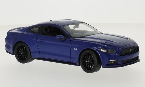 Ford Mustang GT, metallic-blau, 2015, Modellauto, Fertigmodell, Welly 1:24 von Ford