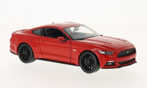 Ford Mustang GT, rot, 2015, Modellauto, Fertigmodell, Welly 1:24 von Ford