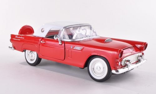 Ford Thunderbird, rot/weiss , 1956, Modellauto, Fertigmodell, Motormax 1:24 von Ford