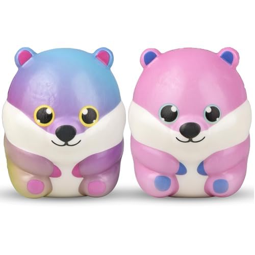 15,2 cm Belly Buddy Hamster Squishy – Forest & Twelfth langsam steigendes Tierspielzeug für Kinder, Fidget-Spielzeug, Stressabbau für Kinder und Erwachsene, kommt in zufälligen Farben (2 Stück von Forest & Twelfth
