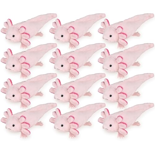 Axolotl-Plüschtiere für Geschenktüten, 12 Stück, Plüschfiguren für Kinder, Axolotl-Plüschfiguren für Partygeschenke, Klassenzimmer-Schatzkistenpreise, weiche und kleine Geschenke für Jungen und Axolotl-Plüschtiere für Geschenktüten, 12 Stück, Plüschfiguren für Kinder, Axolotl-Plüschfiguren für Partygeschenke, Klassenzimmer-Schatzkistenpreise, weiche und kleine Geschenke für Jungen und von Forest & Twelfth