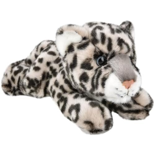 Forest & Twelfth 24,1 cm Schneeleopard Legetier lebensechtes weiches Plüschtier zum Kuscheln, Schlafen, Spielen, kuscheliges Plüschtier zum Schlafen, Heimdekoration, kuscheliges Geschenk für Kinder von Forest & Twelfth