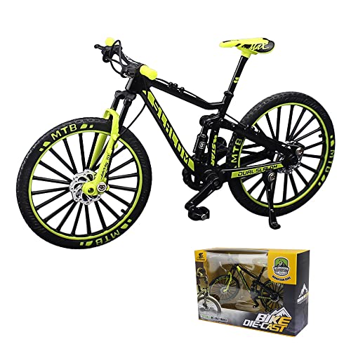 Foreverup Finger Fahrrad Modell,Mountainbike Modell Spielzeug,1:10 Mini Fahrrad Spielzeug,Miniatur-Finger-Mountainbike für Jungen Mädchen,Geschenk für Kinder(Grün) von Foreverup