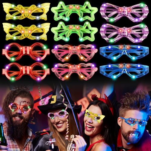 Foreverup LED Brille, 12 Stück LED Brillen für Party, Leuchtende Coole Brille, Flashing LED Neon Partybrille, für Kinder Partybrille Geburtstag Leuchtendes Spielzeug Geschenke Foreverup LED Brille, 12 Stück LED Brillen für Party, Leuchtende Coole Brille, Flashing LED Neon Partybrille, für Kinder Partybrille Geburtstag Leuchtendes Spielzeug Geschenke von Foreverup