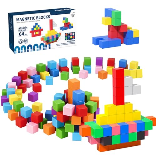 Foreverup Magnetische Bausteine, 64 Teile Magnetic Blocksfür Kinder ab 3 Jahren, Magnetic Building Blocks, Magnetische Bauklötze, Förderspielzeug Kinderspiele Geschenke für Jungen & Mädchen Foreverup Magnetische Bausteine, 64 Teile Magnetic Blocksfür Kinder ab 3 Jahren, Magnetic Building Blocks, Magnetische Bauklötze, Förderspielzeug Kinderspiele Geschenke für Jungen & Mädchen von Foreverup
