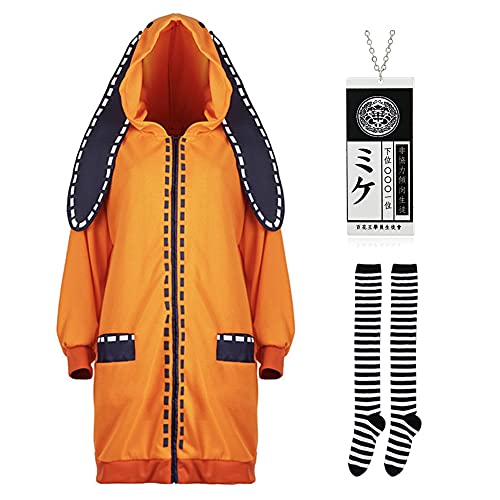 Forfamy Runa Yumeko Cosplay Anime Kostüm für Mädchen Frauen, Kakegurui Langohriger Kaninchen Mantel mit modische Socken, Japanische Schuluniform Outfit Kleid für Cosplay Karneval Geburtstag Party (M) Forfamy Runa Yumeko Cosplay Anime Kostüm für Mädchen Frauen, Kakegurui Langohriger Kaninchen Mantel mit modische Socken, Japanische Schuluniform Outfit Kleid für Cosplay Karneval Geburtstag Party (M) von Forfamy