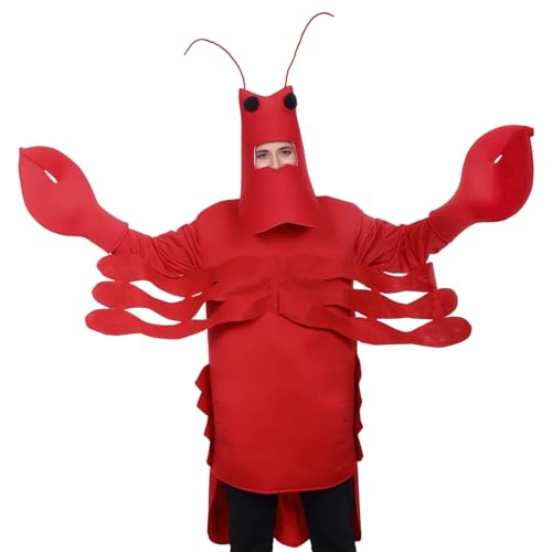 Hummer-Kostüm für Erwachsene, lustiger Krabben-Einteiler, Cosplay-Kostüm, Kleid für Herren und Damen, Halloween-Party von Forfamy