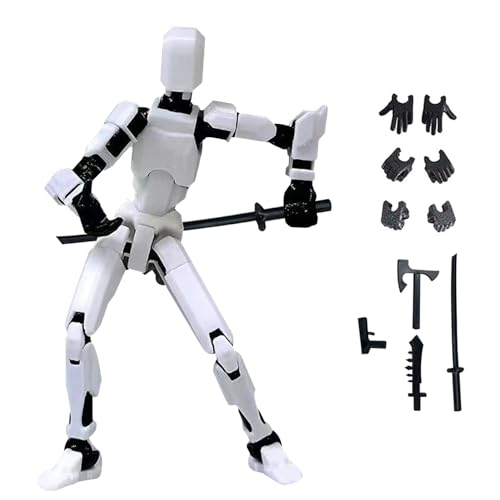 T13 Action Figure mit 3D Printed Multi-Jointed Movable, Lucky 13 Roboter-Actionfigur, Zusammengebautes Spielzeug, Desktop-Dekorationen für Geburtstagsgeschenk Valentinstag (Style 3) von Forfamy