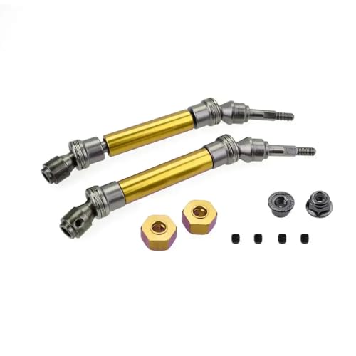 1/10 4x4 VXL 2WD 6851R 6851X 6852R 6852X Stahl vordere Heckwelle Baugruppe Hochleistungskompatibel mit 1 10 -Skala -RC -Fahrzeugen(Gold 2front) von ForgeCore