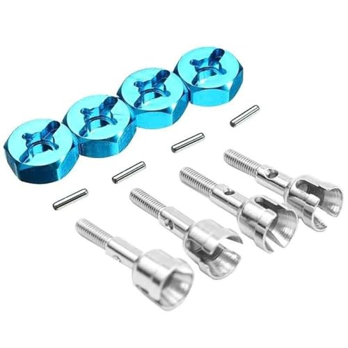 12mm Sechskantantriebs-Hub-Rad-Umwandlungsachse für 1/10 auf der Straße auf 1/18 RC-Autos mit A959 A969 A979 A959B A969-B-Modelle Upgrade-Teile kompatibel von ForgeCore