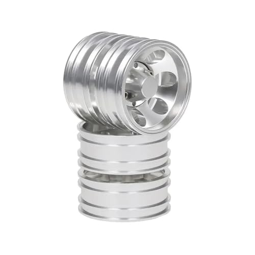 2pcs 1/14 Skala RC -Autoanhänger -Wheel -Wheel -Hubs 7 Speichen Metall Felgen Vordere Hinterachet Teile, die mit RC -Crawler -Anhängern kompatibel sind(Rear Hub Silver) von ForgeCore