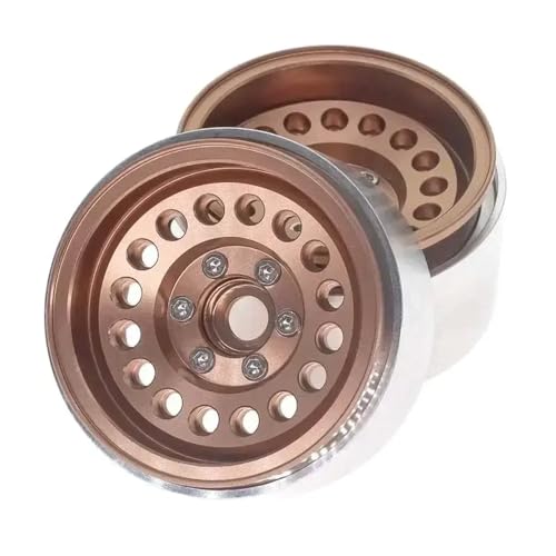 4pcs 1,9 -Zoll -Offset -8 -mm -Perldlock -Rand -Rand -Set mit Hub -kompatibel mit 1 10 -Skala -RC -Crawler -Autos für Modelle wie II 90046 und III AXI03007(Bronze) von ForgeCore