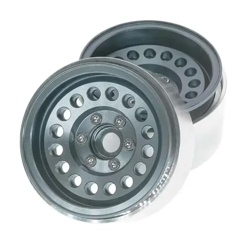 4pcs 1,9 -Zoll -Offset -8 -mm -Perldlock -Rand -Rand -Set mit Hub -kompatibel mit 1 10 -Skala -RC -Crawler -Autos für Modelle wie II 90046 und III AXI03007(Titanium Color) von ForgeCore