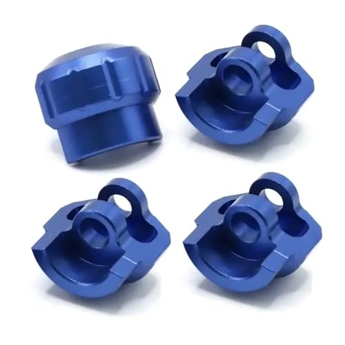 4pcs Aluminium -Stoßkappen -Protektor, kompatibel mit 1 7 und 1 8 Skalen RC -Cars -Ersatzteile für Upgrade -Teile(Blue) von ForgeCore