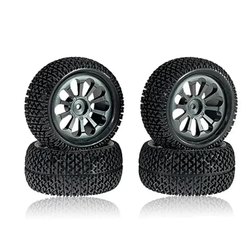 73 mm Metallradfelgen Rallye -Reifen kompatibel mit 1/10 1/12 1/14 1/16 1/18 RC Cars FITS FITS FITS -Modelle 16207 16208 14210(Gris foncé) von ForgeCore