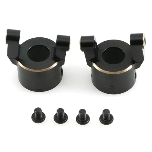Black Coating Messing C Hub Caster Block Upgrade Teil kompatibel mit 1 10 -Skala RC Crawler Car Pro Version Frontachse Ersatzzubehör von ForgeCore