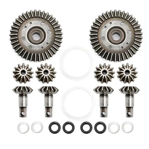 Differentialgetriebe Set kompatibel mit 1 10 -Skala -RC -Auto -Differentialstahlantriebsgetriebe für Big S Raimo Huanqi 1 10 727 HQ727 Modelle(18) von ForgeCore
