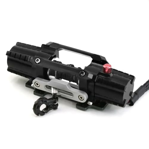 Dual -Motor -Metall -Winde für 1 8 1 10 Scale RC Crawler Upgrade -Teile kompatibel mit KM2 YK4082 -Modellen(Black) von ForgeCore
