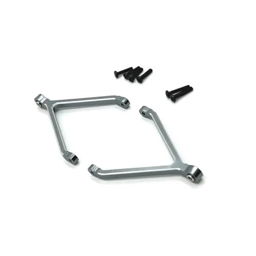 FMS 1 24 RC -Autometall -Upgrade -Teile verarbeitetes Chassis Fester oberes Link kompatibel mit 1 24 -Skala -RC -Autos(Light Grey) von ForgeCore