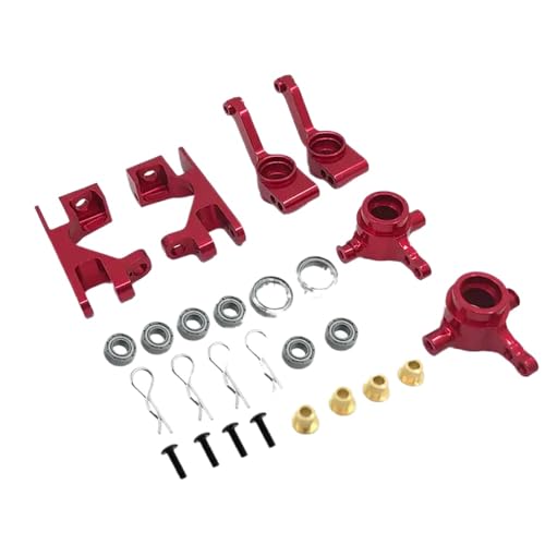 ForgeCore 1/10 Skala 4x4 Aluminiumlenker Links rechts Teil 6837x kompatibel mit C-Hubs 6832X und Achsträgern Caster Blöcke 1952x(Red) von ForgeCore