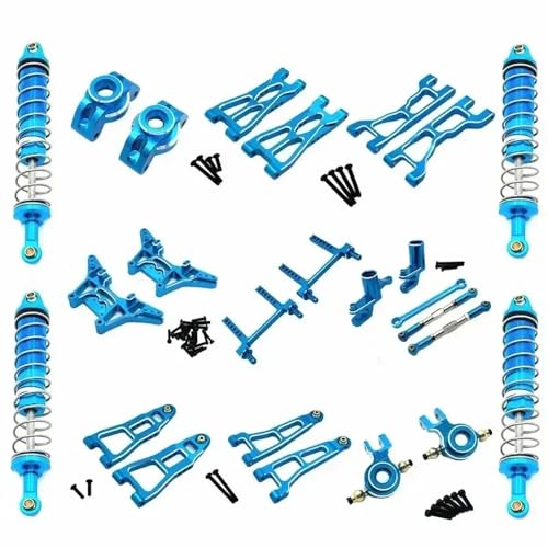 ForgeCore 1/12 RC-Auto-Suspensions-Arm-Stoßdämpfer Link-Kit-Absorber-Upgrade-Teile mit UD1201 UD1202 UD-12PRO-Modellen kompatibel(Blue) von ForgeCore