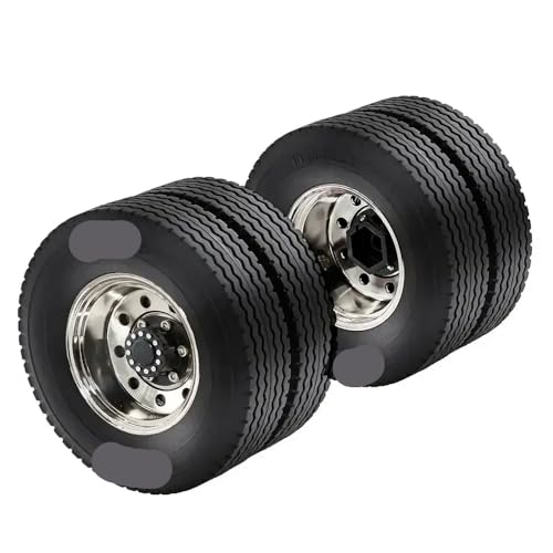 ForgeCore 1 14 RC Universal Metall Wheel Rand Tire -Reifen -Set kompatibel mit RC -Automodellen Aftermarket -Austausch(2 Rear) von ForgeCore